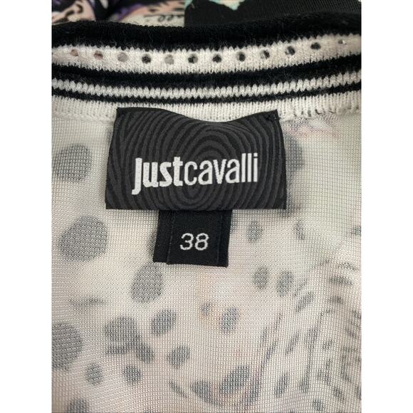 Just Cavalli Dress U Neck Sleeveless Fish Orchid Print Sheath racerback 38 2 XS - Picture 9 of 10